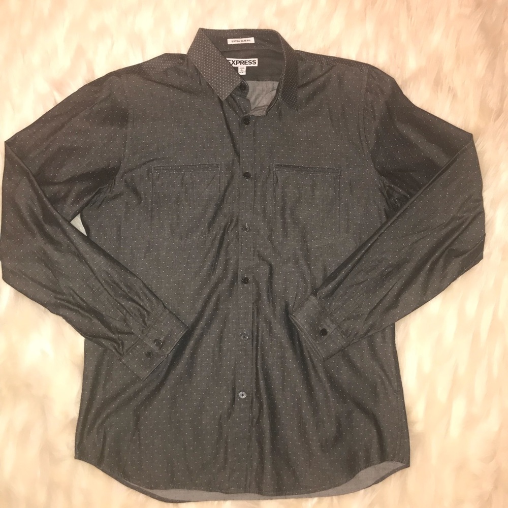 Men’s express extra slim fit button up (L)